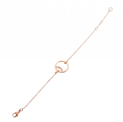Pre Owned Montblanc Diamond 18k Rose Gold Chain Bracelet