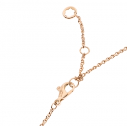 Pre Owned Montblanc Star Motif 18k Rose Gold Pendant Necklace