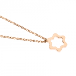 Pre Owned Montblanc Star Motif 18k Rose Gold Pendant Necklace