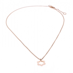 Pre Owned Montblanc Star Motif 18k Rose Gold Pendant Necklace