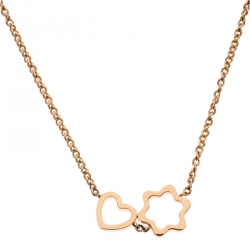 Montblanc Star Heart Charm 18k Rose Gold Necklace 