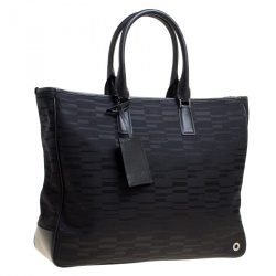 Pre Owned Montblanc Black Mystery Canvas Westside Tote