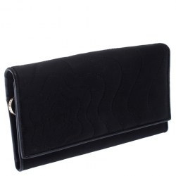 Pre Owned Montblanc Black Satin Starisma Dalila Continental Wallet