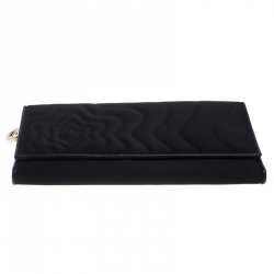 Pre Owned Montblanc Black Satin Starisma Dalila Continental Wallet