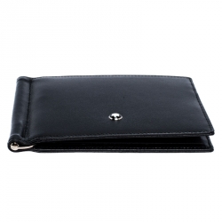 Montblanc Black Leather Meisterstück Money Clip Wallet 6CC