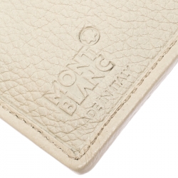Montblanc Off White Leather Starisma Flap Continental Wallet