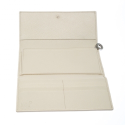 Montblanc Off White Leather Starisma Flap Continental Wallet