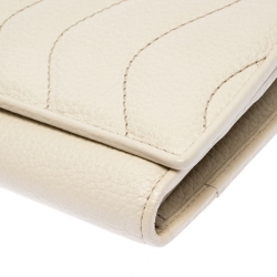 Montblanc Off White Leather Starisma Flap Continental Wallet