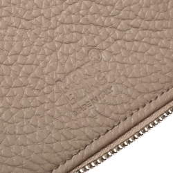 Montblanc Beige Leather Zip Around Wallet