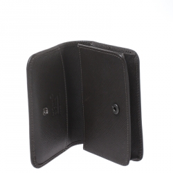 Montblanc Dark Brown/Beige Signature Coated Canvas Flap Card Holder