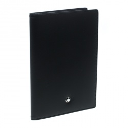Pre Owned Montblanc Black Leather Meisterstuck Passport Holder