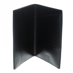 Pre Owned Montblanc Black Leather Meisterstuck Passport Holder