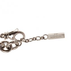 Pre Owned Montblanc Star Signet Diamond Silver Necklace