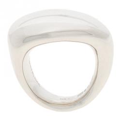 Pre Owned Montblanc Caresse of a Star Silver Ring Size 54