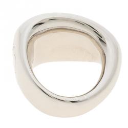 Pre Owned Montblanc Caresse of a Star Silver Ring Size 54