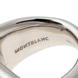Pre Owned Montblanc Caresse of a Star Silver Ring Size 54