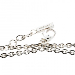 Pre Owned Montblanc Profile collection Black Ceramic Silver Wish Necklace