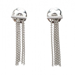 Pre Owned Montblanc Caress of a Star Silver Tassel Stud Earrings