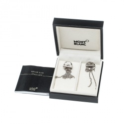 Pre Owned Montblanc Caress of a Star Silver Tassel Stud Earrings