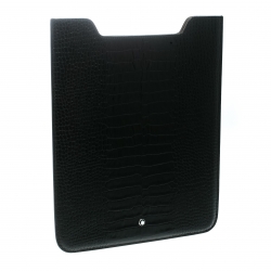 Pre Owned Montblanc Black Croc Embossed Leather iPad Cover