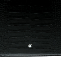 Pre Owned Montblanc Black Croc Embossed Leather iPad Cover