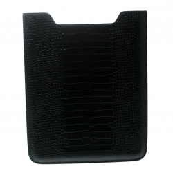 Pre Owned Montblanc Black Croc Embossed Leather iPad Cover