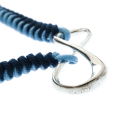 Pre Owned Montblanc Infiniment Vôtre UNICEF Silver Blue Cord Bracelet