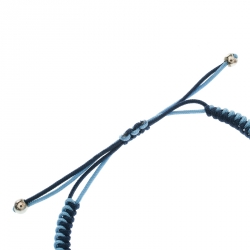 Pre Owned Montblanc Infiniment Vôtre UNICEF Silver Blue Cord Bracelet