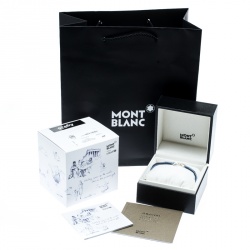 Pre Owned Montblanc Infiniment Vôtre UNICEF Silver Blue Cord Bracelet