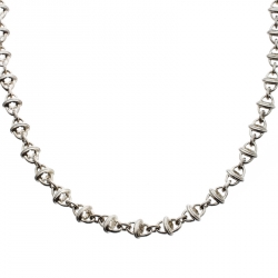Pre Owned Montblanc Icon Link Motif Silver Chain Necklace