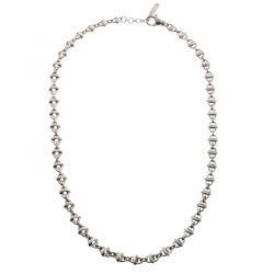 Pre Owned Montblanc Icon Link Motif Silver Chain Necklace