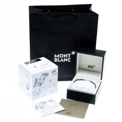 Pre Owned Montblanc Infiniment Vôtre UNICEF Silver Blue Cord Bracelet