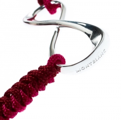 Pre Owned Montblanc Infiniment Vôtre UNICEF Silver Pink Cord Bracelet