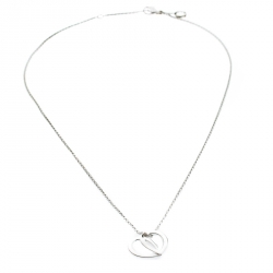 مملوكة مسبقًا Montblanc Emblem Coeur de Pétales Entrelacés Sterling Silver Necklace