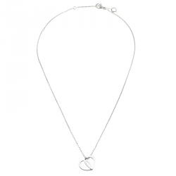 مملوكة مسبقًا Montblanc Emblem Coeur de Pétales Entrelacés Sterling Silver Necklace