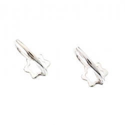 Pre Owned Montblanc Star Silver Huggie Earrings