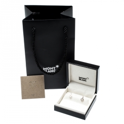 Pre Owned Montblanc Star Silver Huggie Earrings