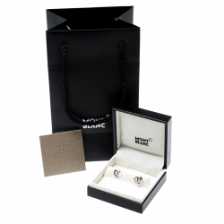 Pre Owned Montblanc Heart Silver Stud Earrings