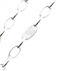 Pre Owned Montblanc Lock & Key Mother of Pearl Silver Chain Link Bracelet