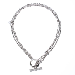 Pre Owned Montblanc Caress of a Star Silver Chain Link Toggle Necklace