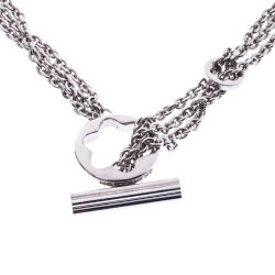 Pre Owned Montblanc Caress of a Star Silver Chain Link Toggle Necklace