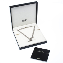 Pre Owned Montblanc Caress of a Star Silver Chain Link Toggle Necklace