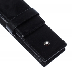 Pre Owned Montblanc Black Leather Meisterstück 2 Pen Pouch