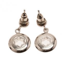 مملوكة مسبقًا Montblanc Star Signet Silver 1 Diamond Earrings