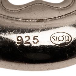 مملوكة مسبقًا Montblanc Star Signet Silver 1 Diamond Earrings