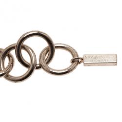 مملوكة مسبقًا Montblanc Heart Silver Diamond Bracelet 23CM