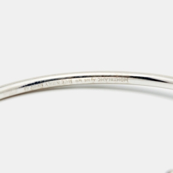 Pre Owned Montblanc Star Onyx Sterling Silver Open Cuff Bracelet
