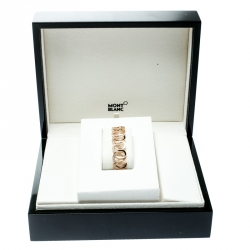 Pre Owned Montblanc Princesse Grace de Monaco Petal Intertwined Diamond 18k Rose Gold Bracelet