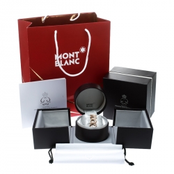 Pre Owned Montblanc Princesse Grace de Monaco Petal Intertwined Diamond 18k Rose Gold Bracelet