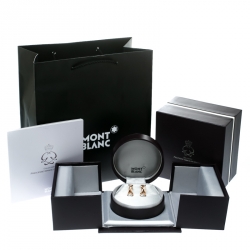 Pre Owned Montblanc Infiniment Vôtre Diamond 18k Rose Gold Hoop Earrings